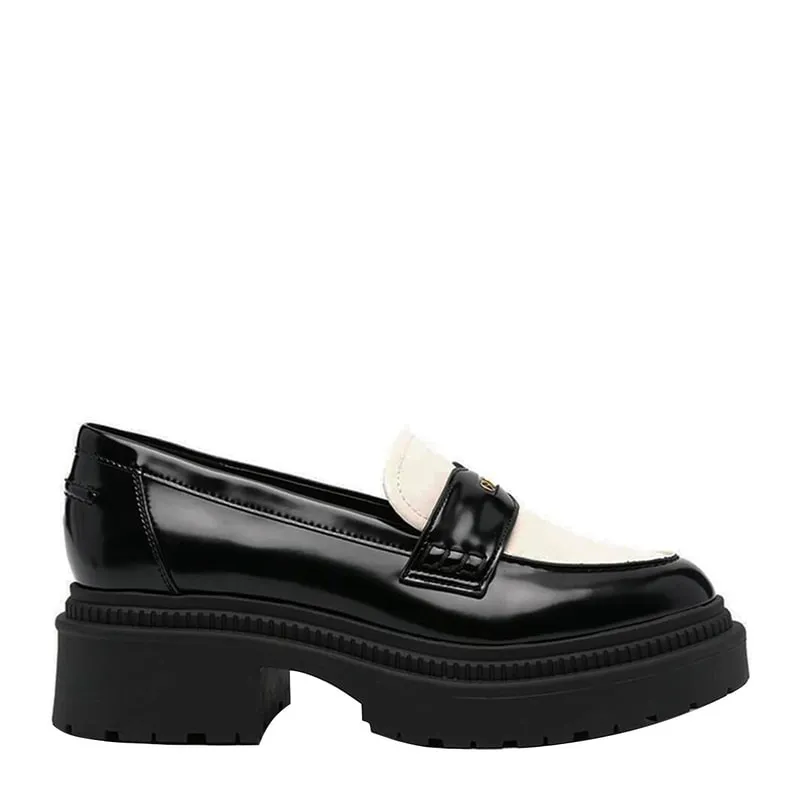 Womens two-tone moccasins