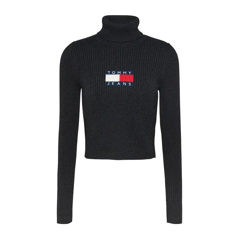 Turtleneck sweater with logo on the chest