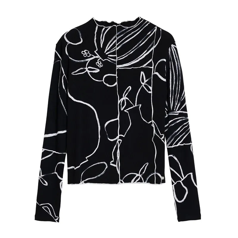 Μπλούζα με ριμπ ύφανση