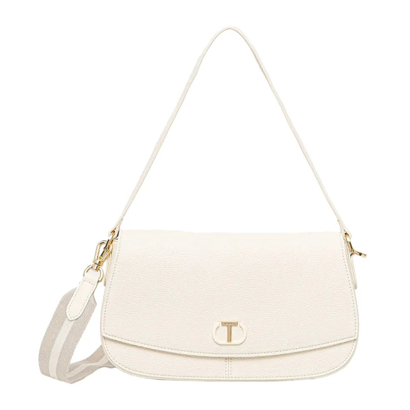 Shoulder bag with metal logo
