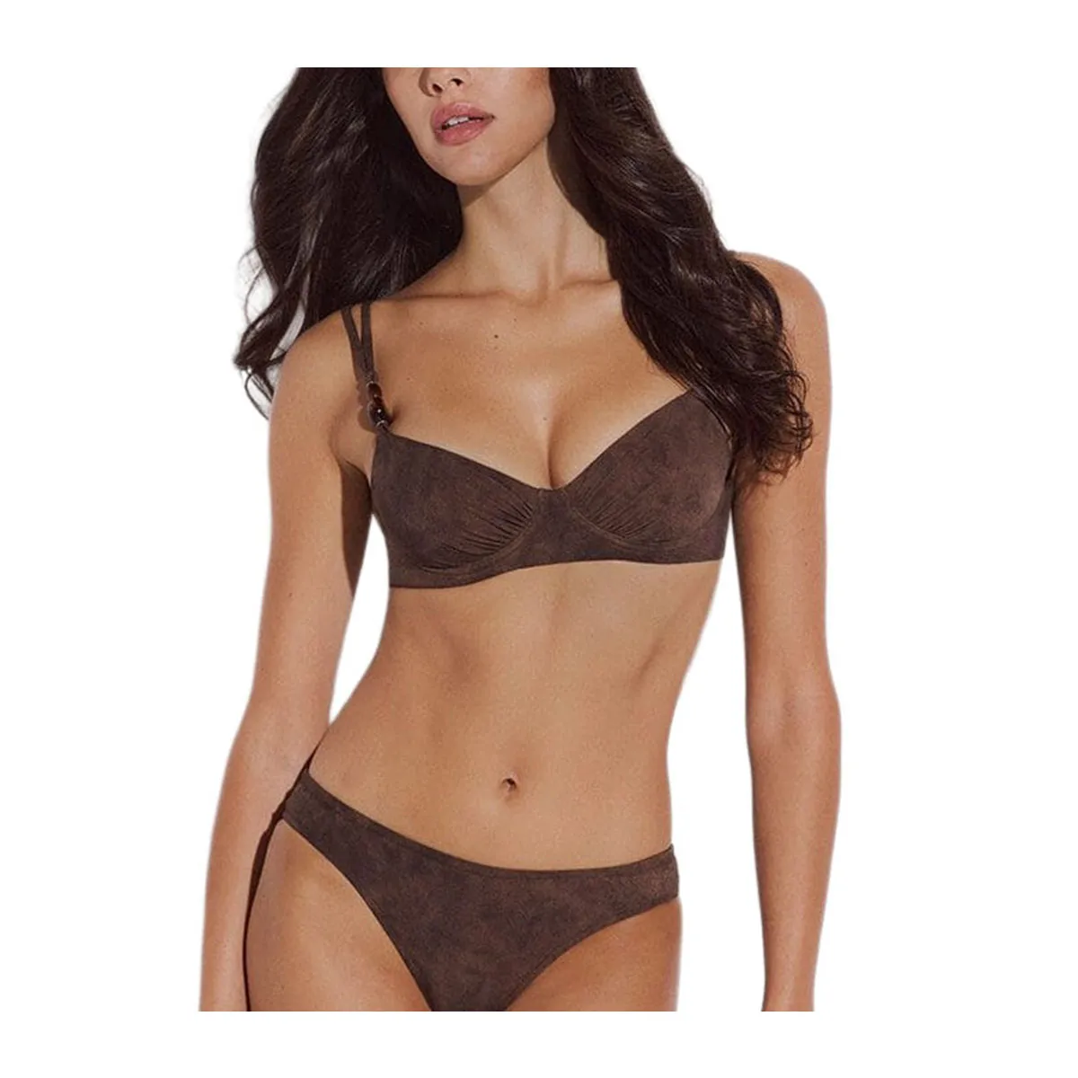 Suede bikini top