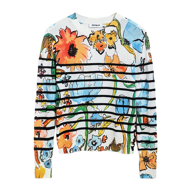 Hand-painted knitted top