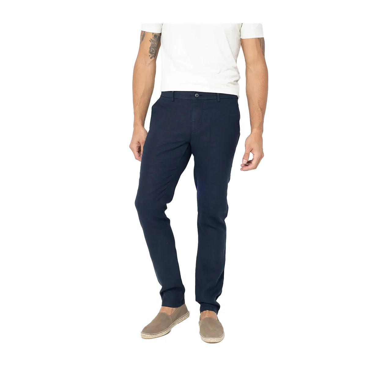 Regular fit linen pants