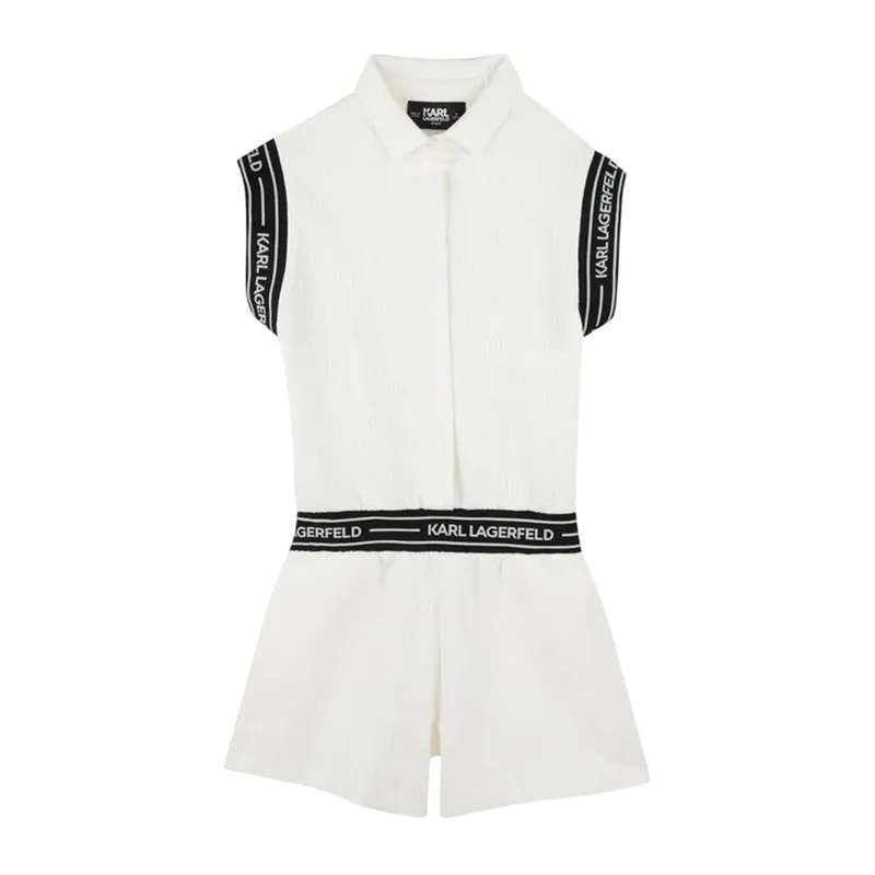 Jumpsuit with embossed monogram