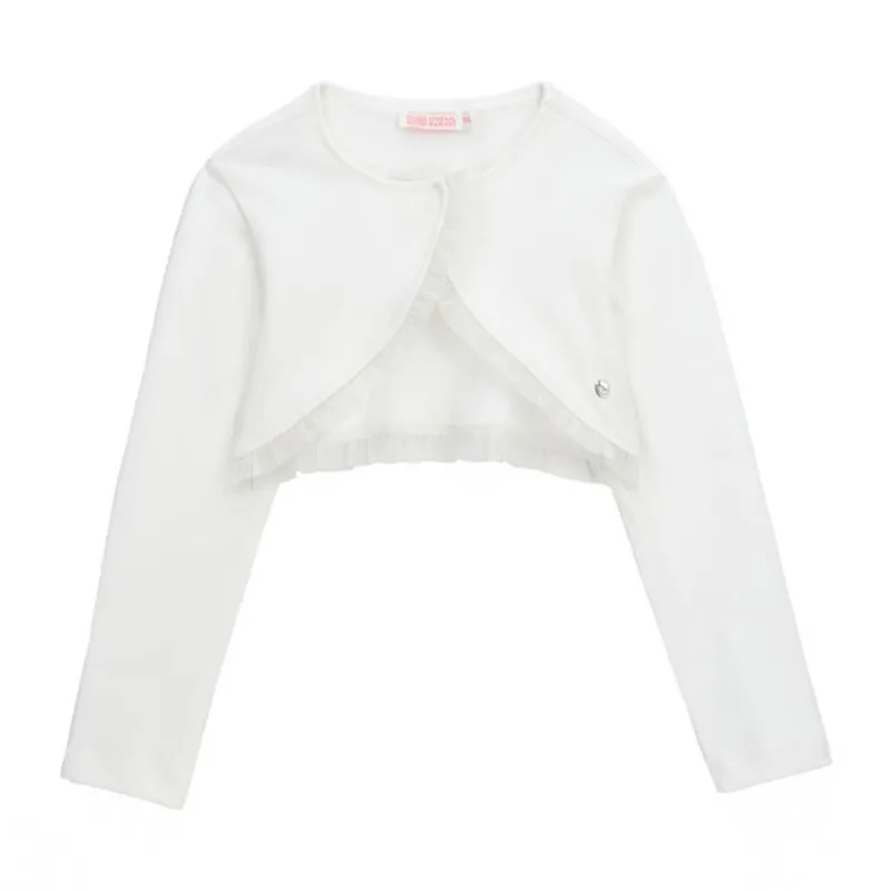 Cardigan bolero with tulle