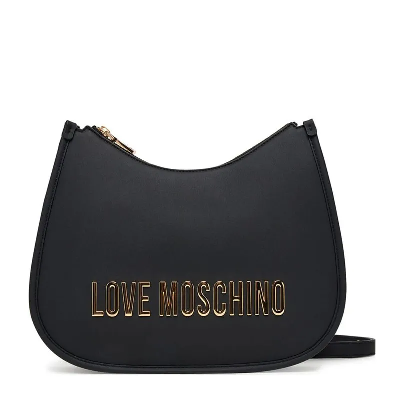 Shoulder bag with metal logo