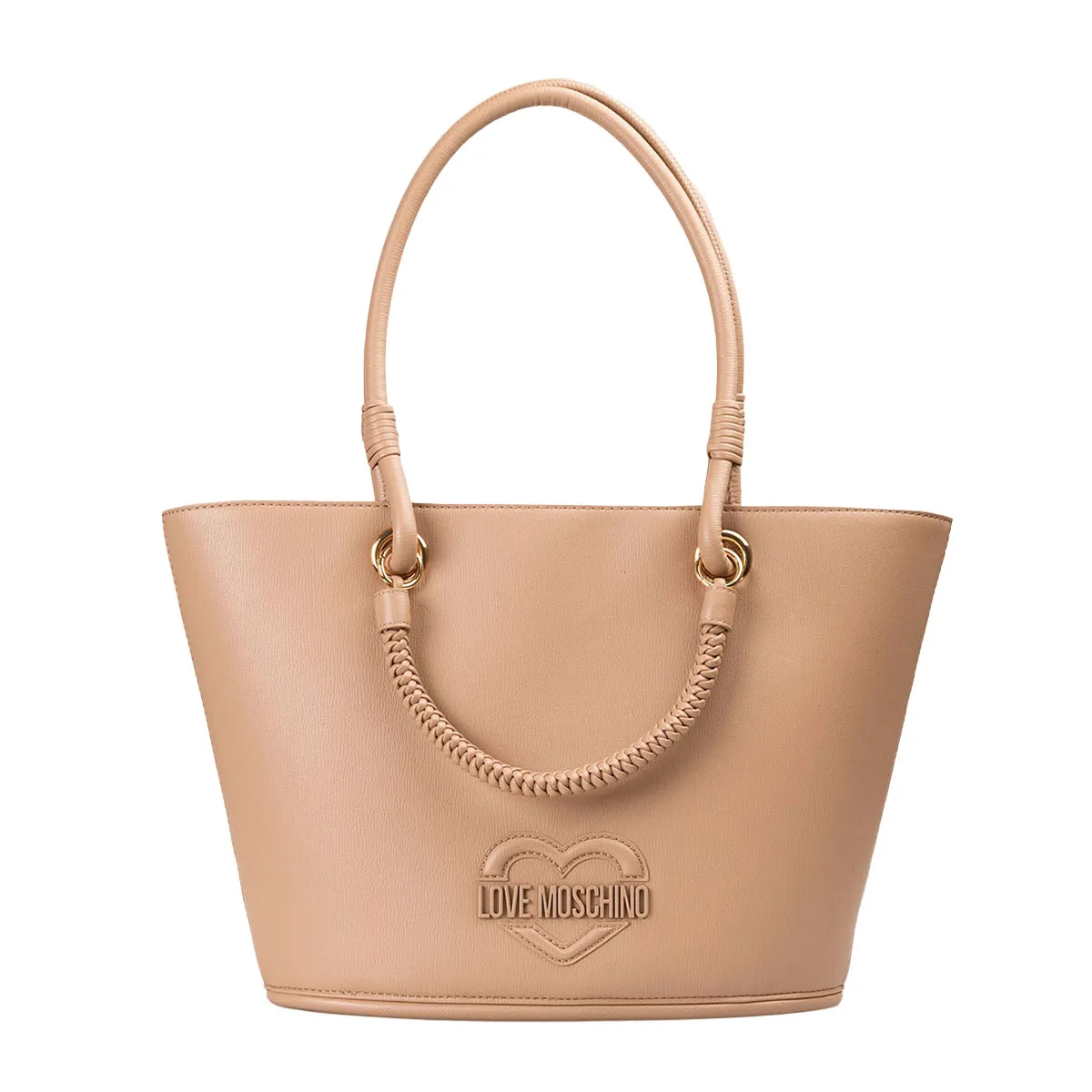 Shoulder bag with metal logo