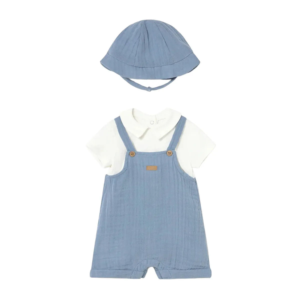 Baby bodysuit with hat