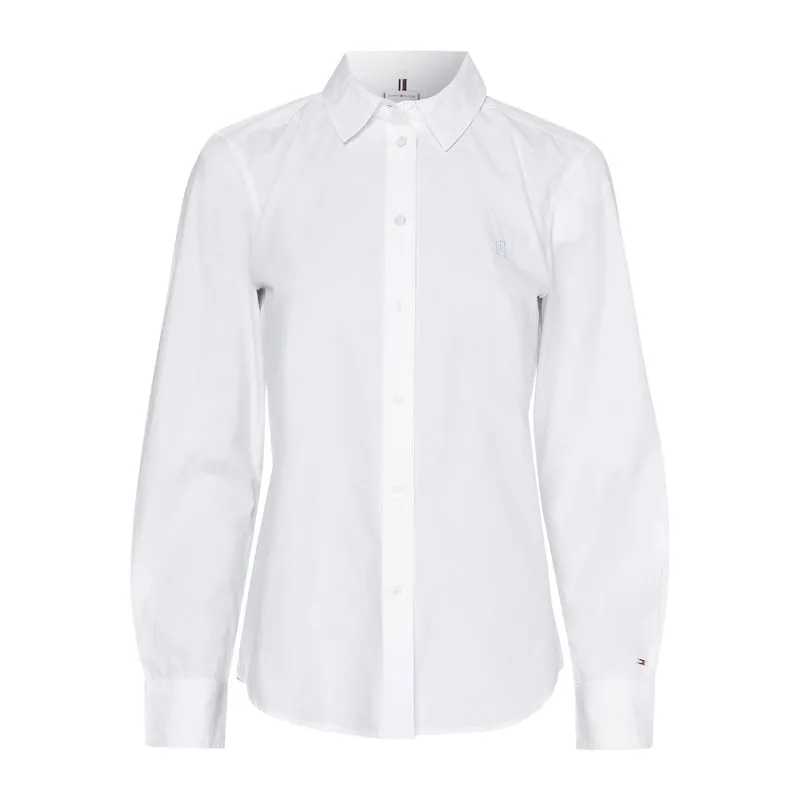 Cotton shirt with embroidered monogram