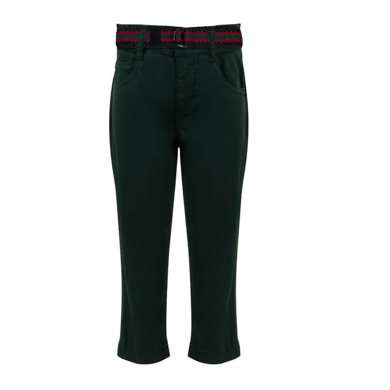 Trousers with fabric belt