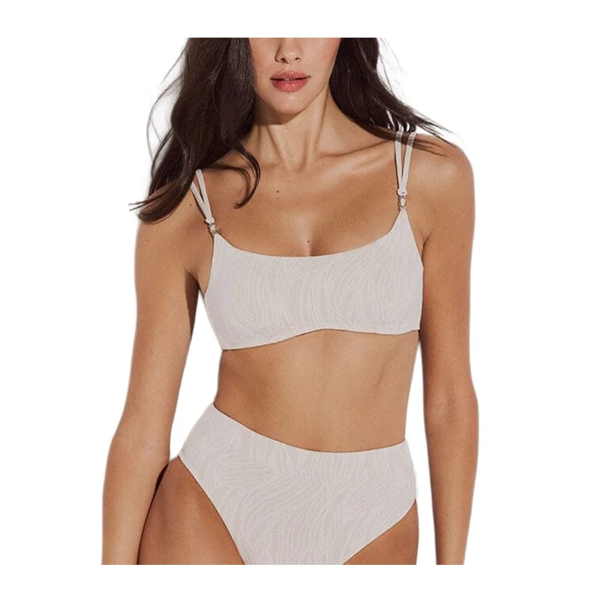 Jacquard bikini top