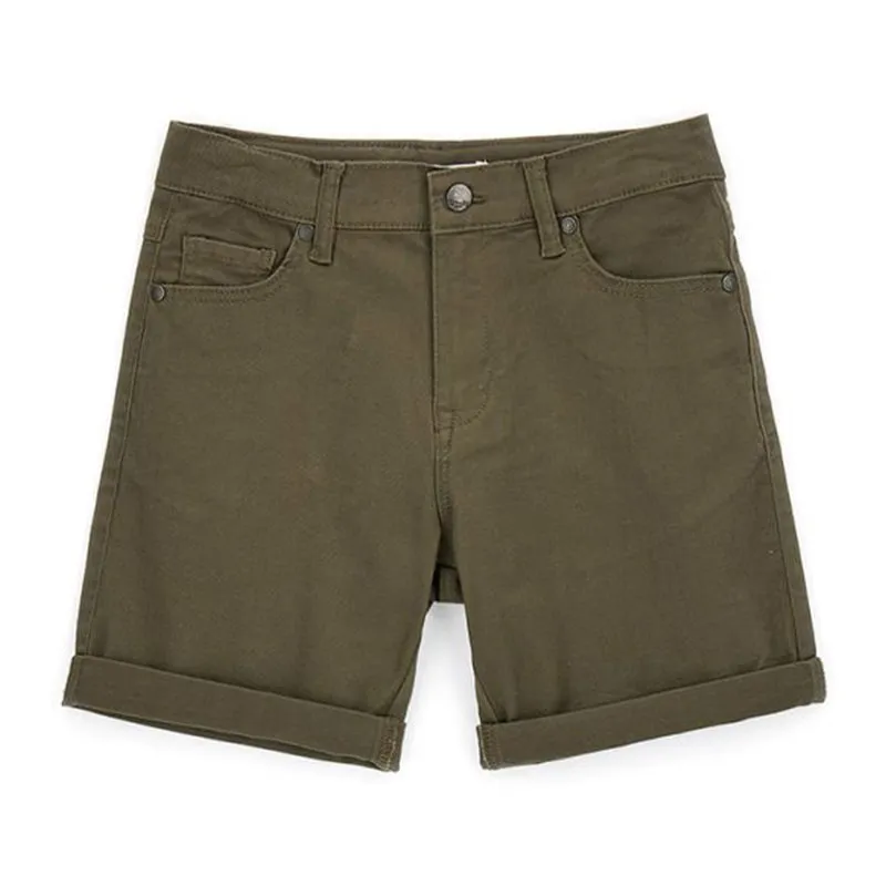 Bermuda shorts with label