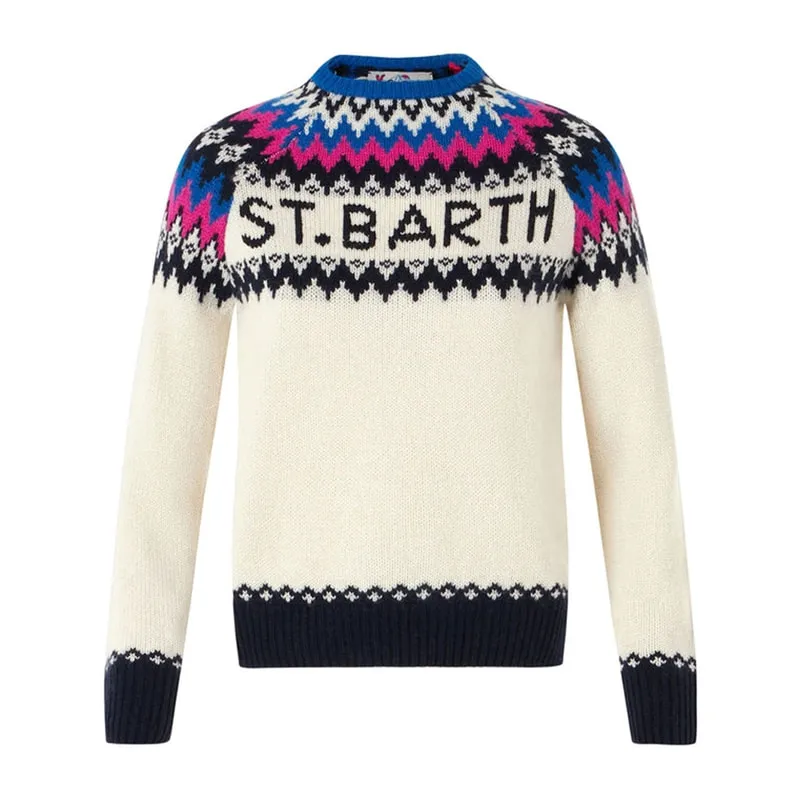 Pullover with embroidered logo