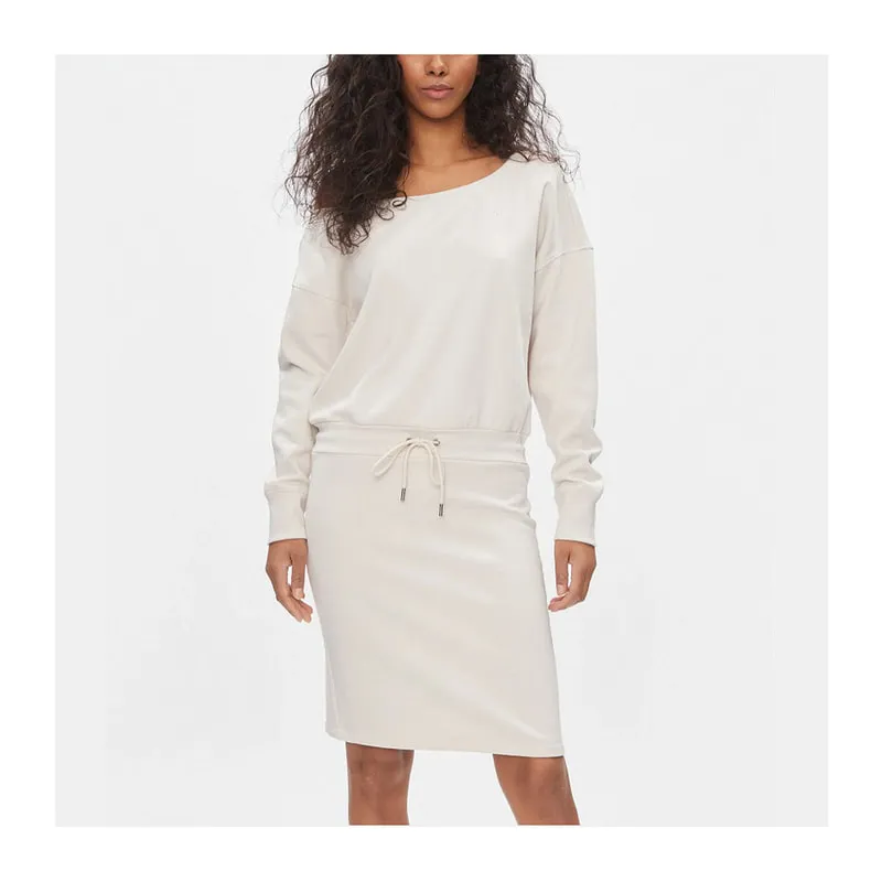 Dress with drawstring