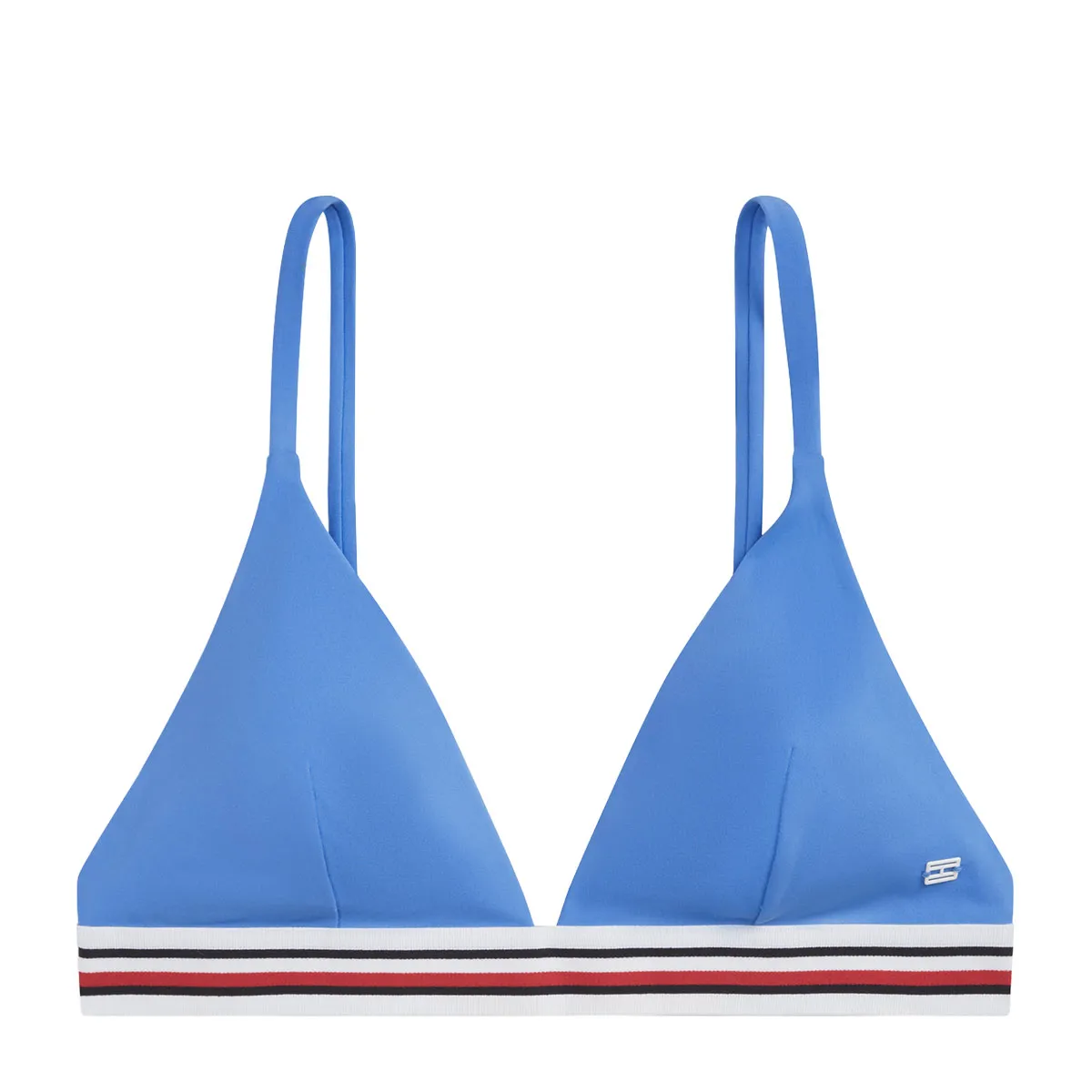 Global stripe triangle bikini top