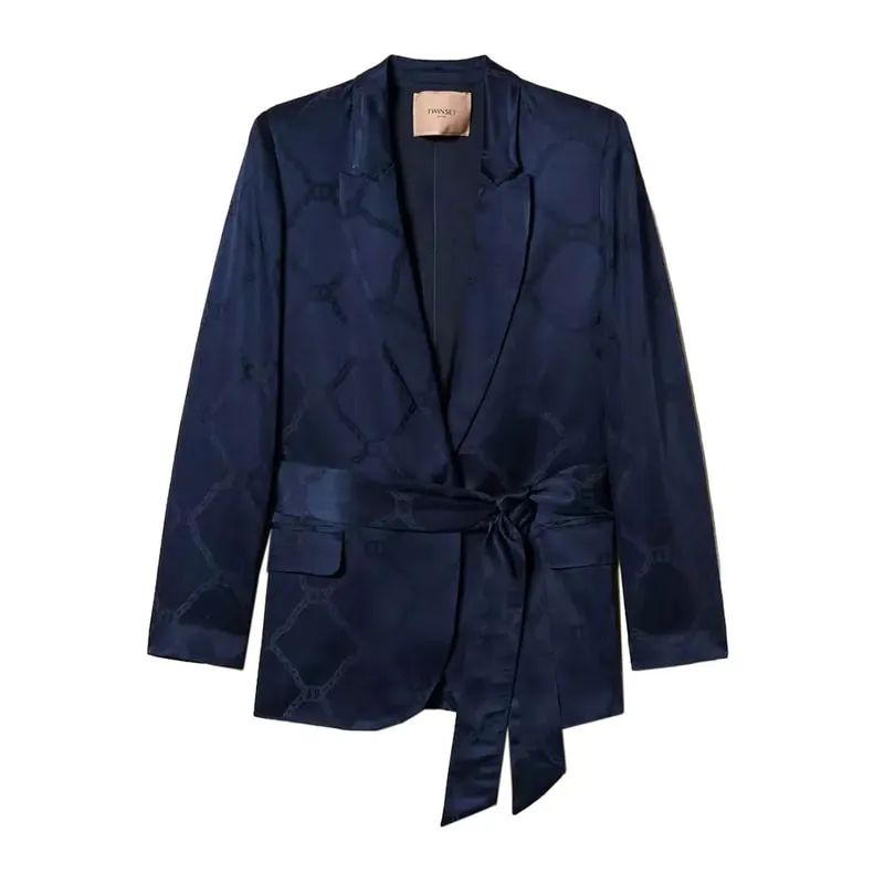 Blazer with jacquard Oval T