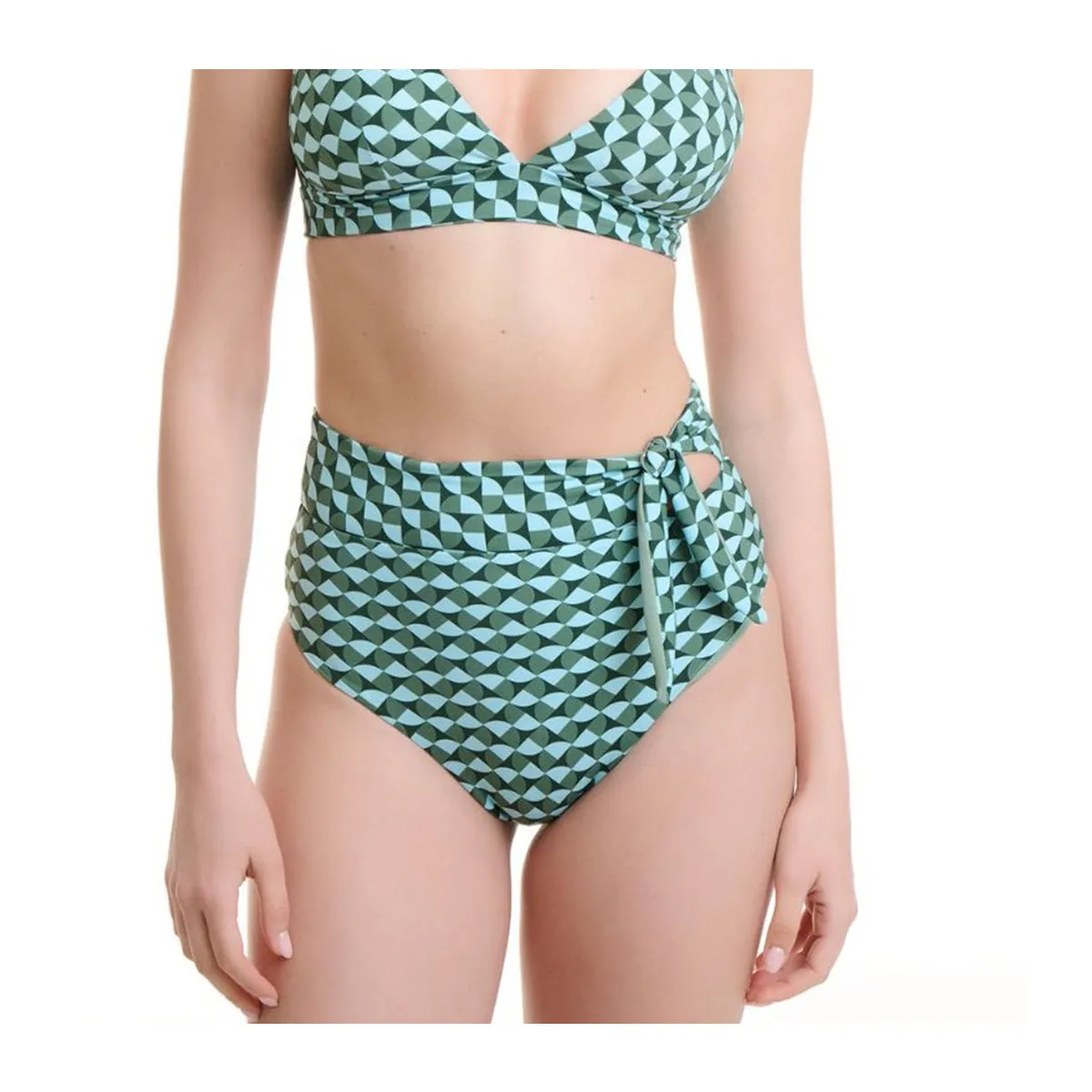 High-waisted bikini briefs