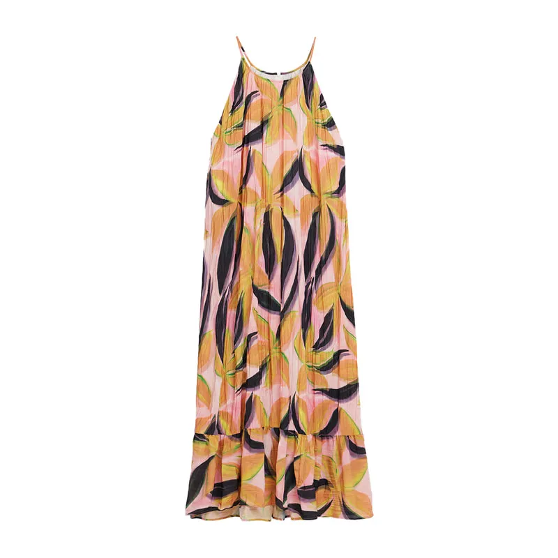 Dress with crinkle effect