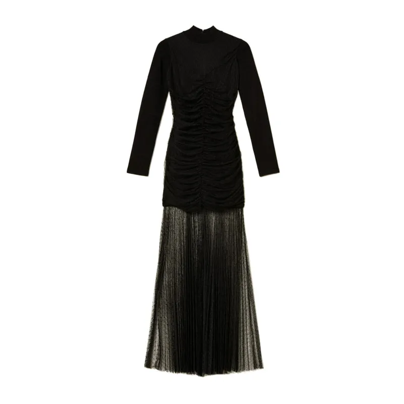 Μακρύ φόρεμα με τούλι