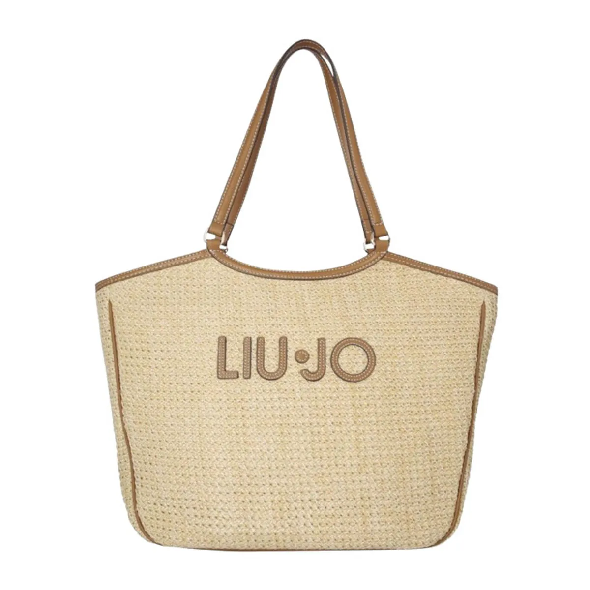 Women's straw shoulder bag