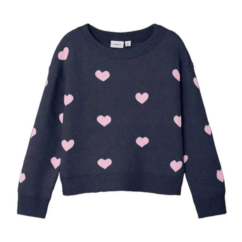 Kids sweater with hearts