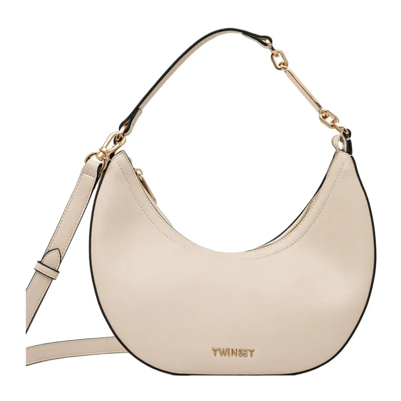 Shoulder bag with metal logo