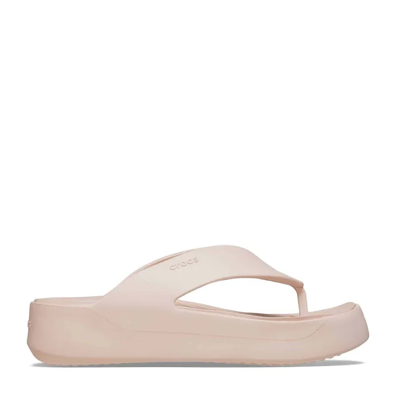 Womens flip flops with a platform