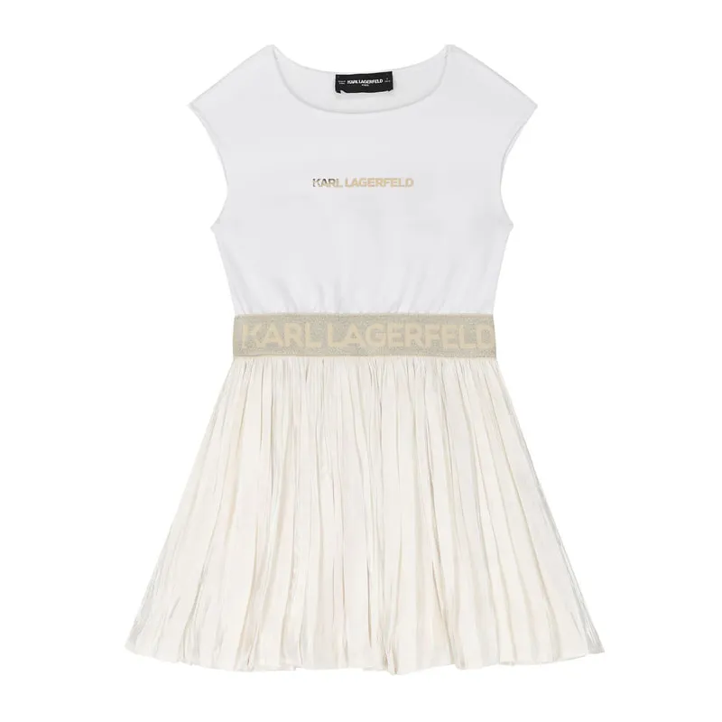 Gold logo dress