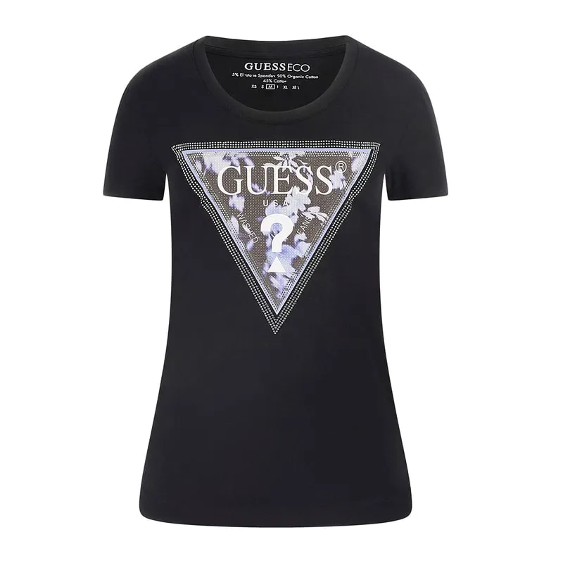 Rhinestone logo blouse