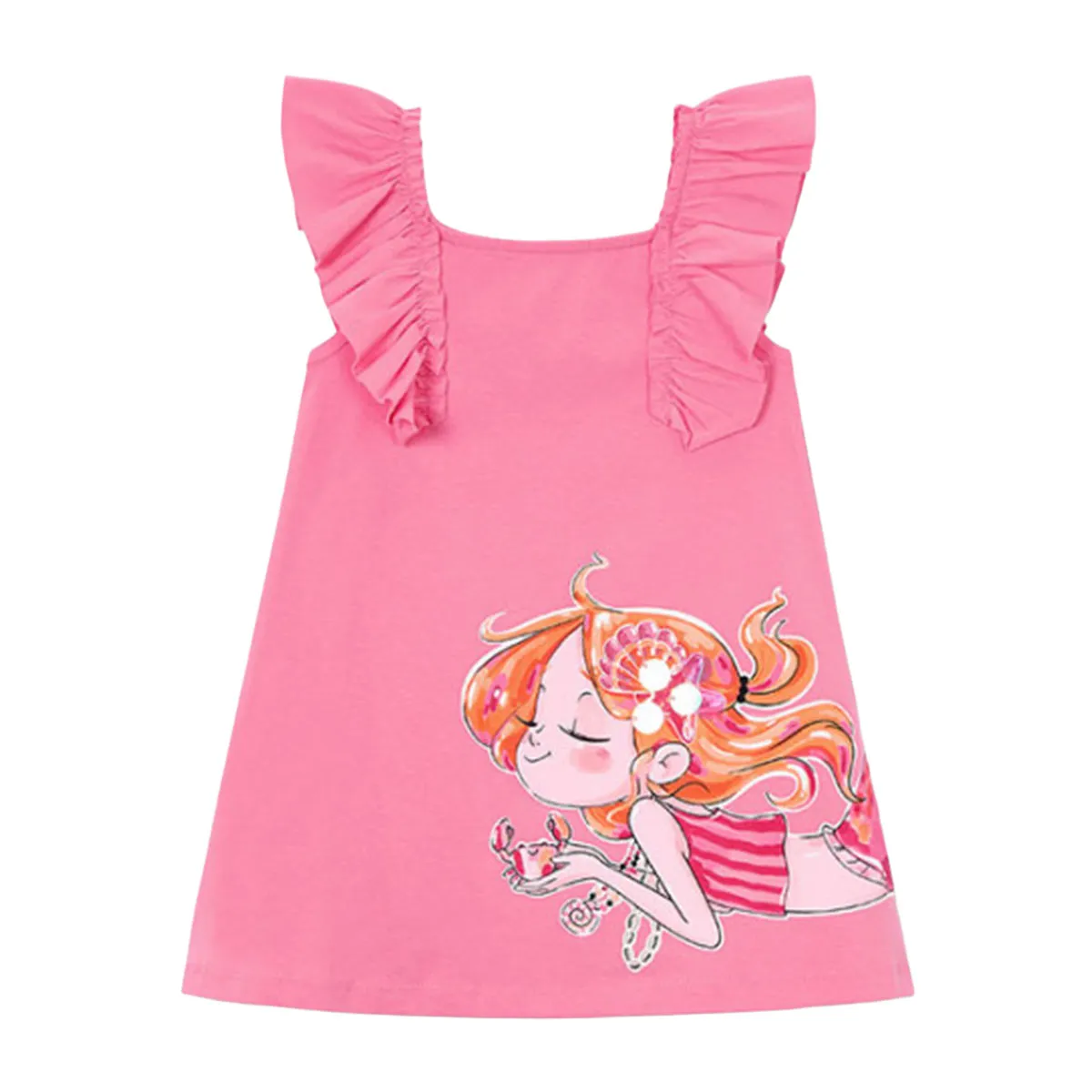 Kid's dress with ruffles 