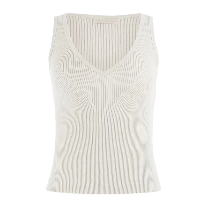 Knitted sleeveless top