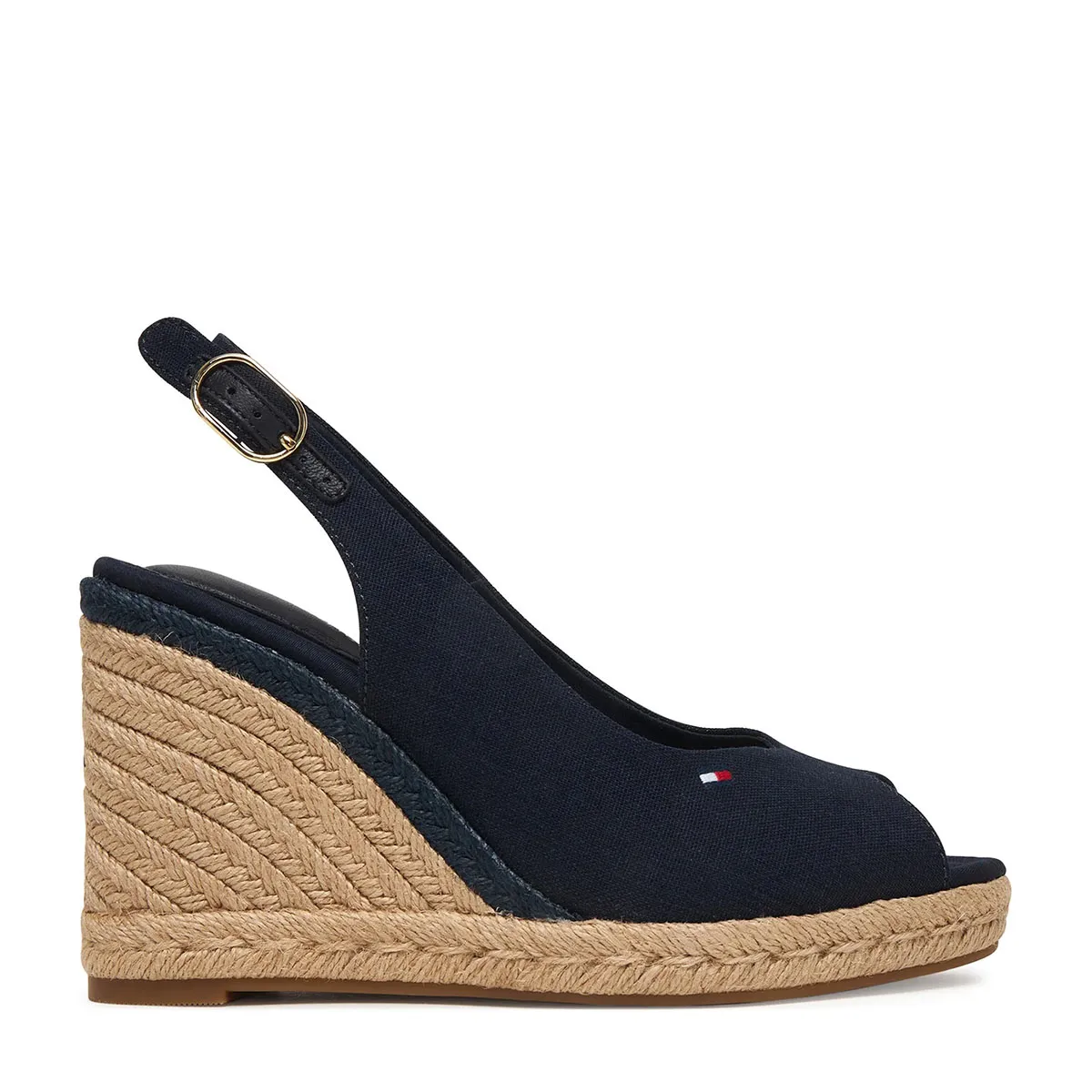 High-heeled espadrilles