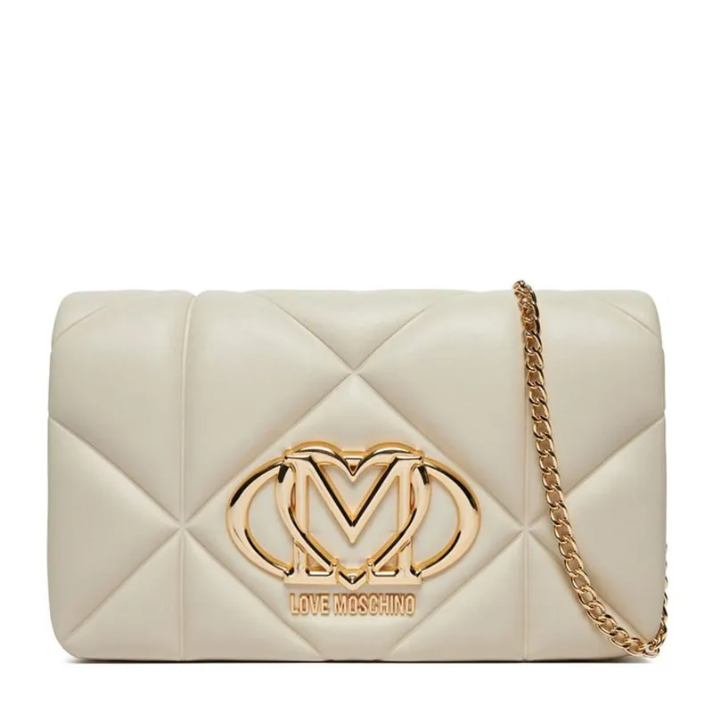 Crossbody bag with metal logo