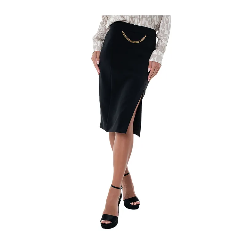 Fitted midi skirt