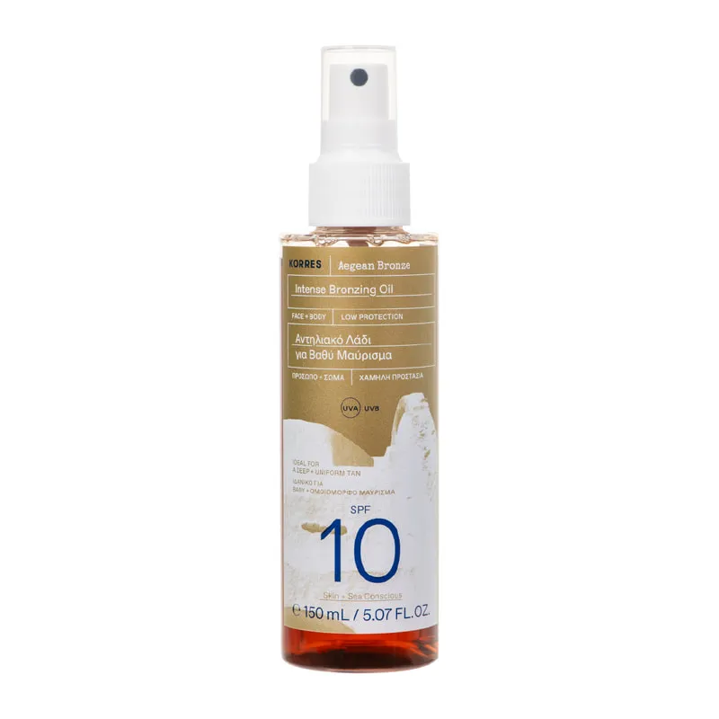 Aegean Bronze Intense Bronzing Oil Face & Body SPF 10