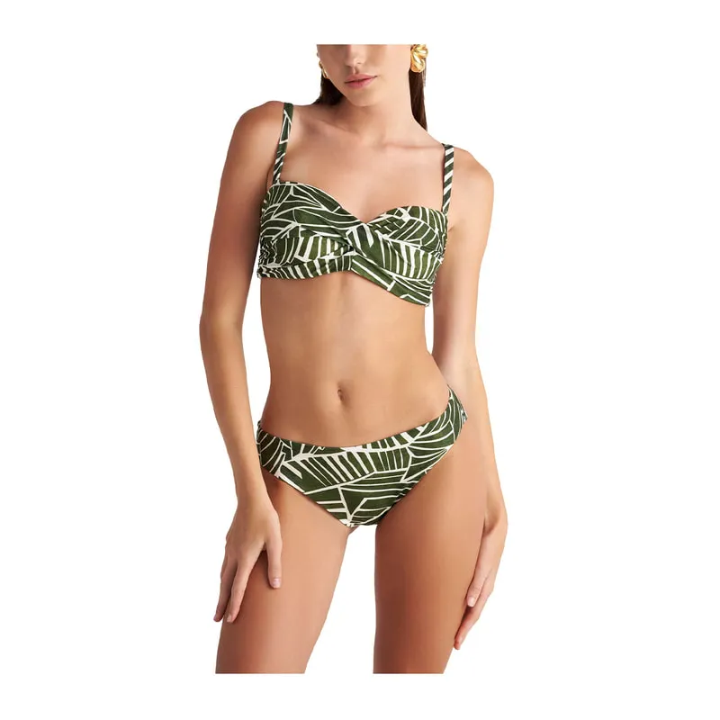Amazon Stripes printed hipster bikini slip