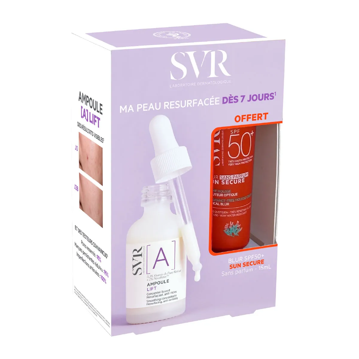 Set Ampoule Lift [A] & Sun Secure Blur SPF50+