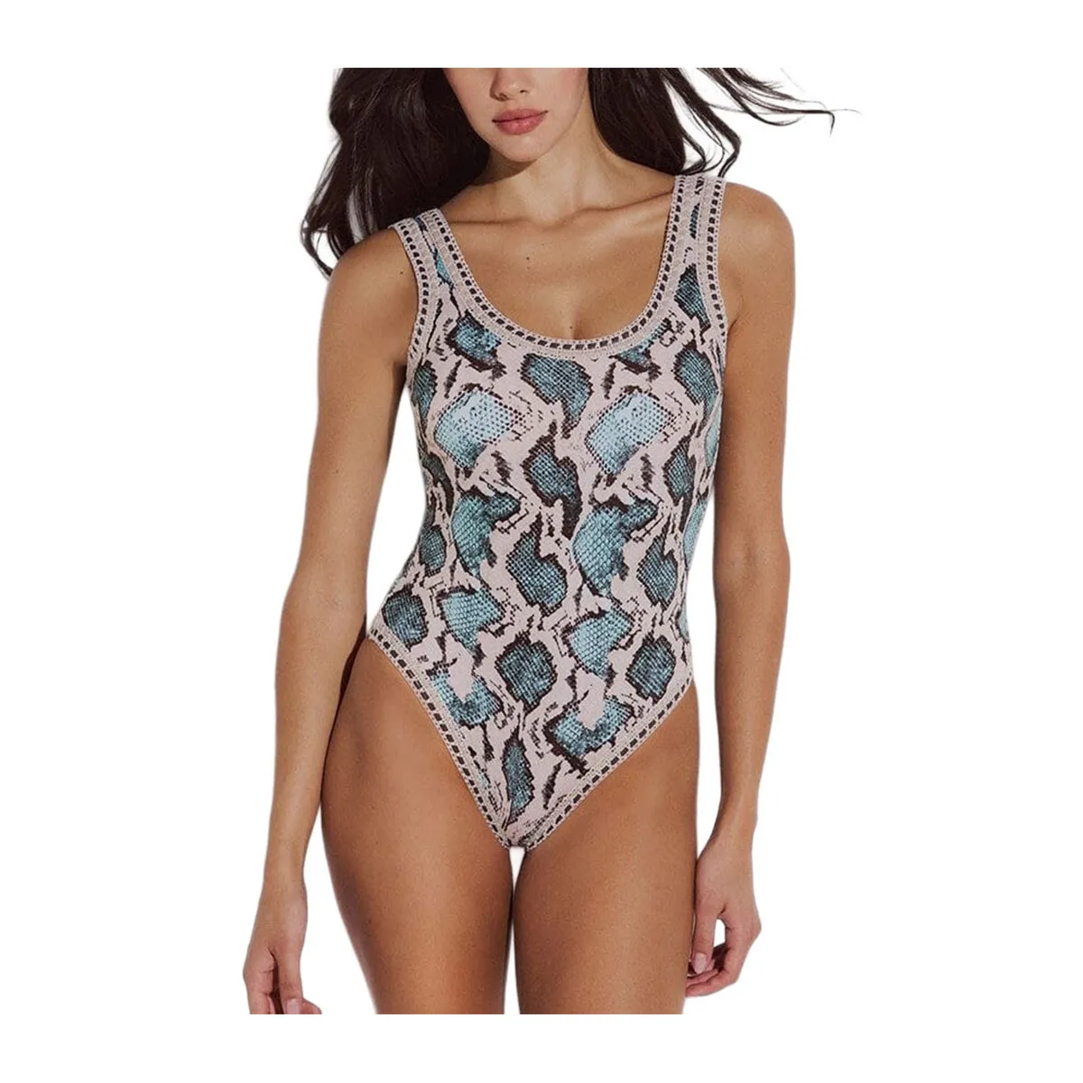 One-piece animal print swimsuit