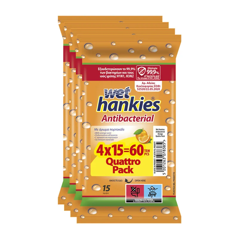 Antibacterial Orange Hand Wipes