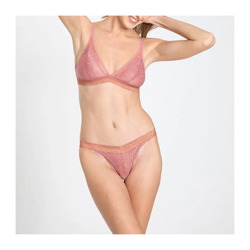 Antico rose v shape brazilian brief