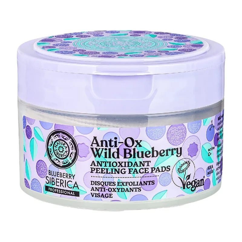 Antiox Wild Blueberry Siberica Antioxidant Peeling Face Pads