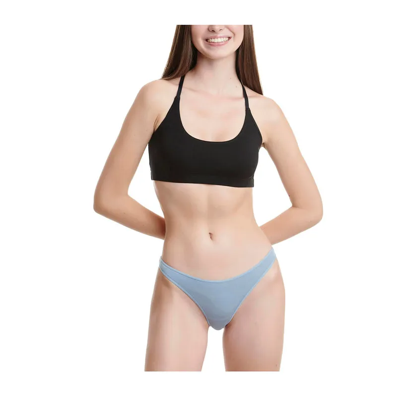 Printed bamboo thong 2 pack