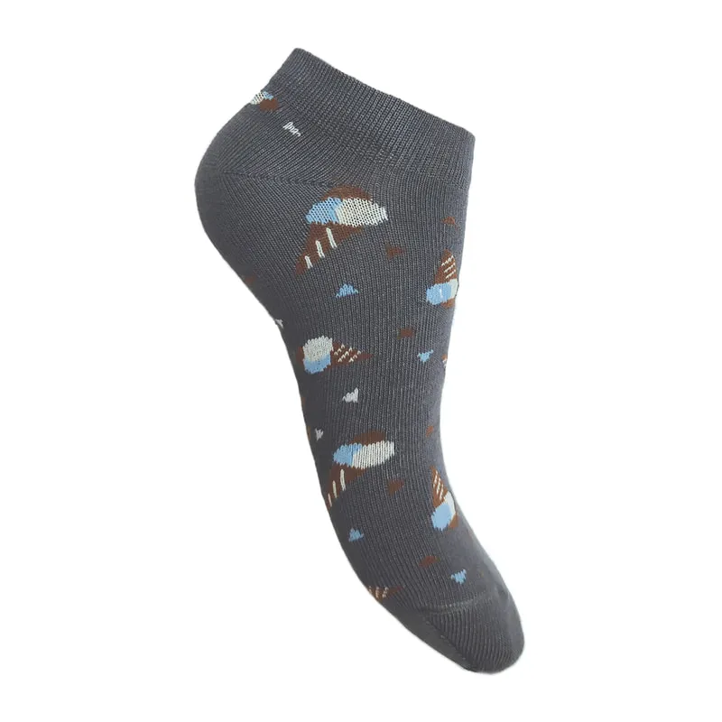 Kid's bamboo low socks with print
