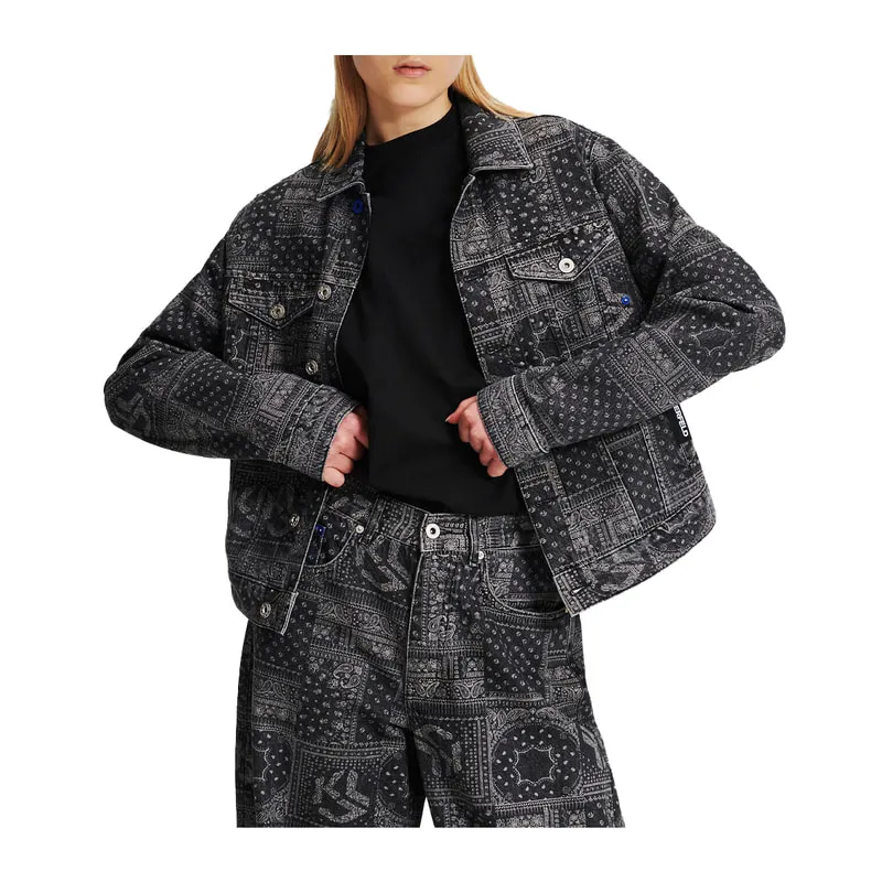 Bandana print denim Jacket