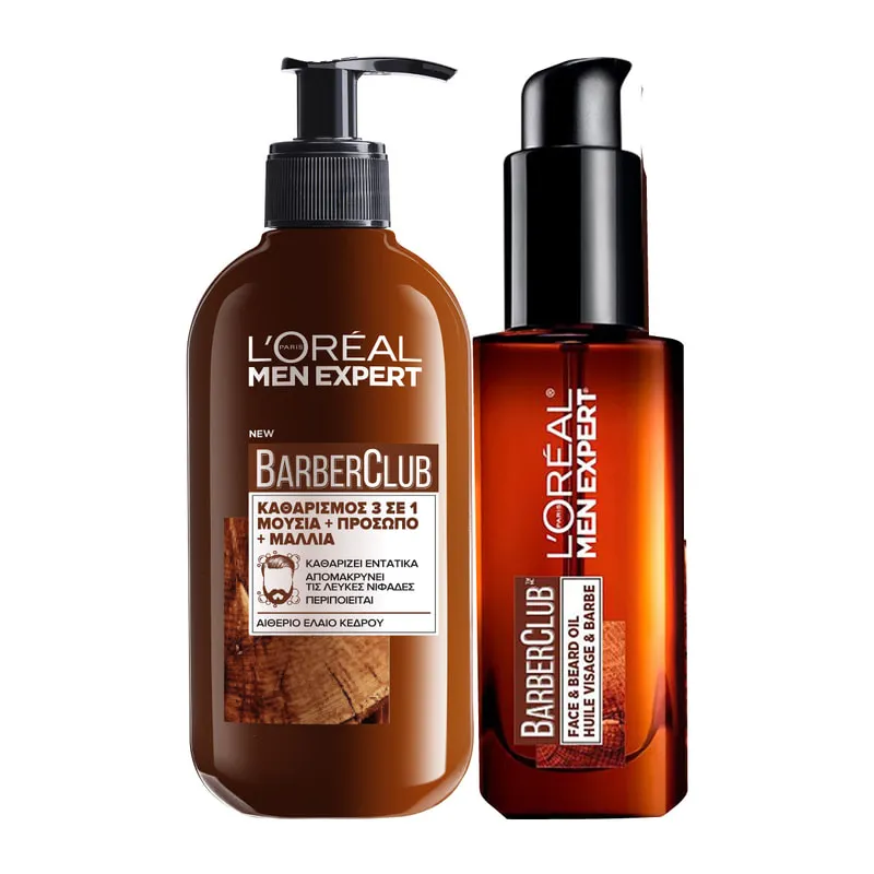 Barber Club Bread, Face & Hair Wash & Long Bread-Face Oil