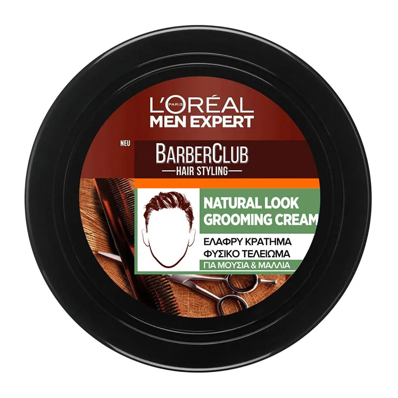Barber Club Grooming Cream, For Face & Hair - Light Hold