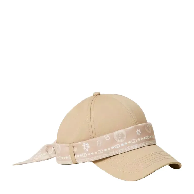 Womens baseball hat with scarf