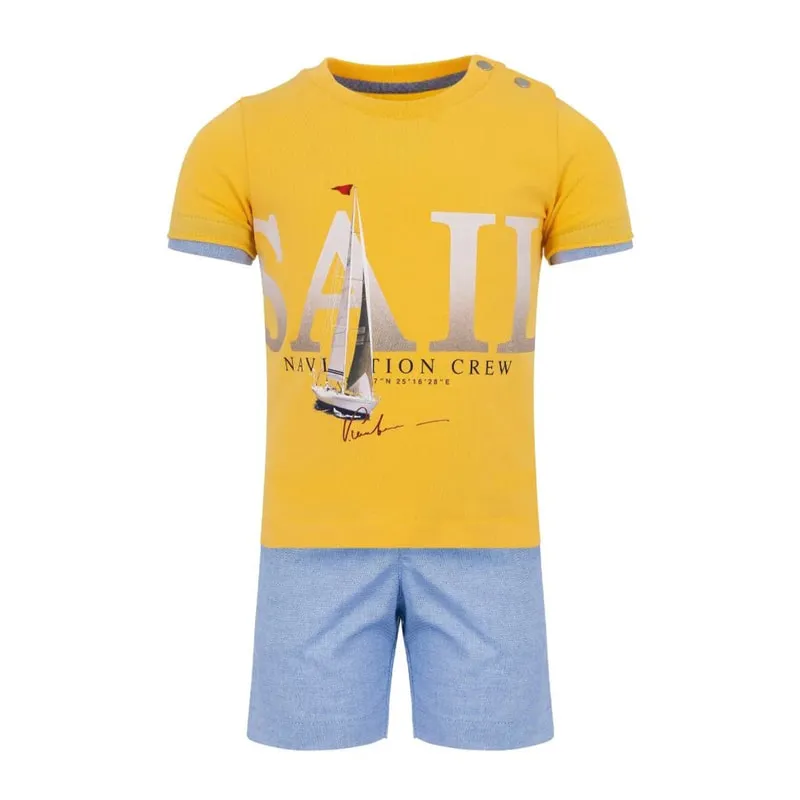 Bebe set for boys blouse/shorts