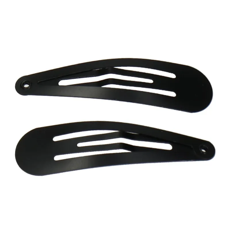Black Hair Clips 5Cm Set