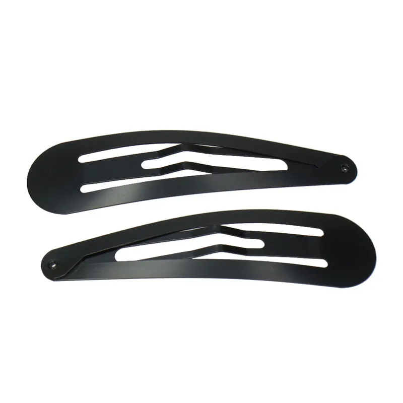 Black Hair Clips 8Cm Set